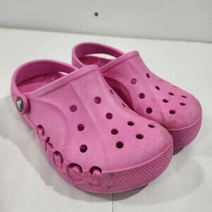 Crocs Youth Girls Slip-on Clogs Size 1 Pink Water Friendly Lightweight